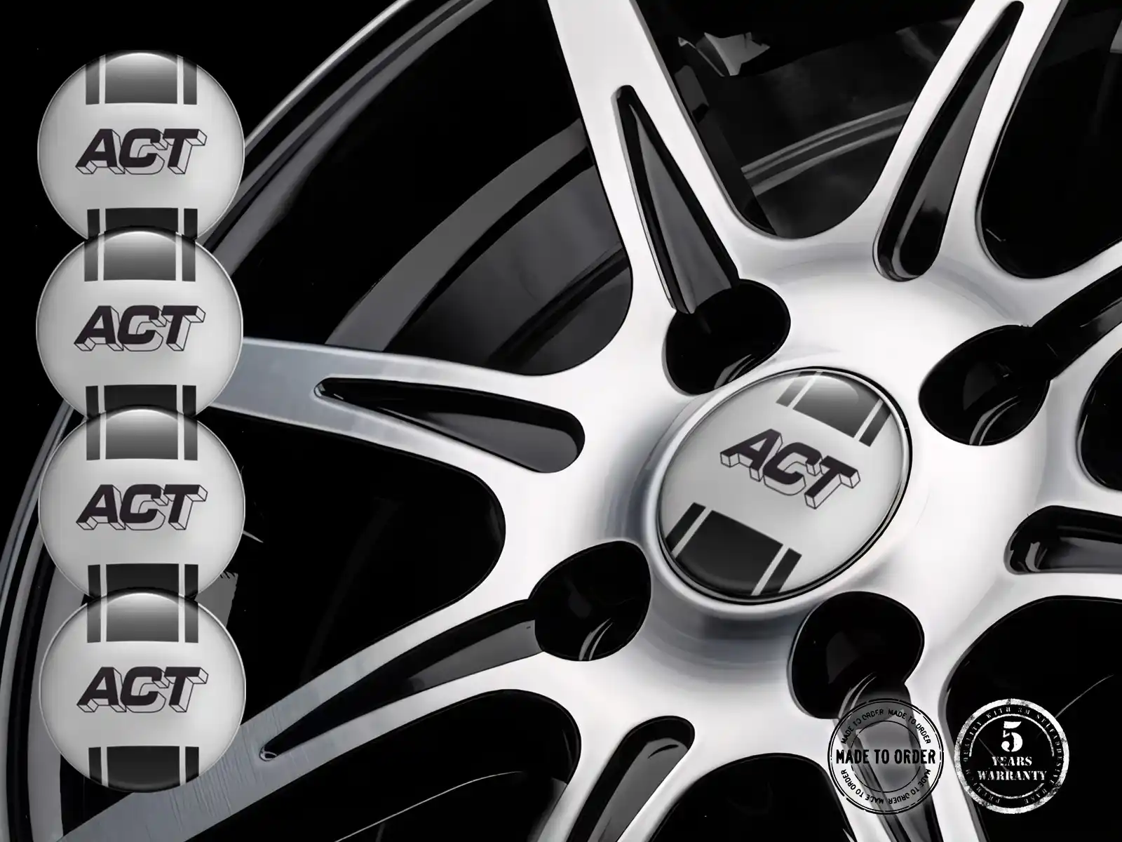 ACT Insignias de Rueda Estilo Pegatinas de Epoxi Premium